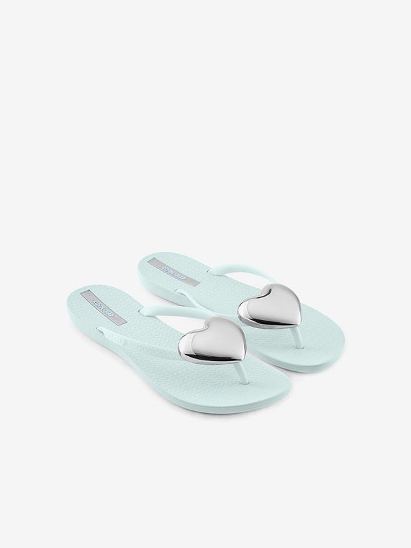 CoolChap Rounded Heart Waterproof Non-slip Soft-soled Flip-flops BABY BLUE