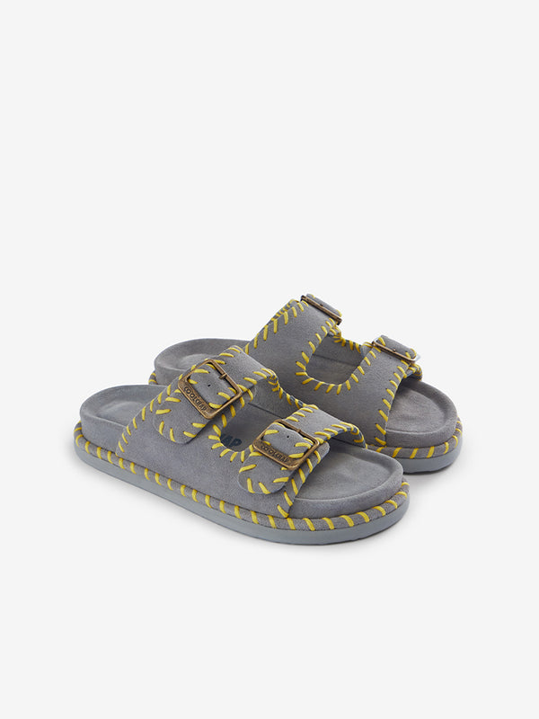 CoolChap Handmade Leather Open - Toe Slippers GRETY-YELLOW