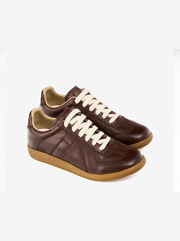 CoolChap Leather Thin - soled Comfortable Casual Shoes BROWN