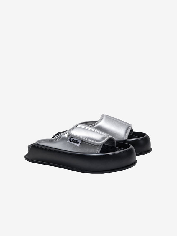 CoolChap Lightweight Soft-soled Velcro Slide-on Sandals SILVER