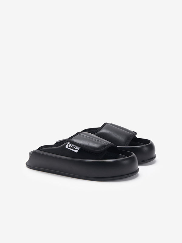 CoolChap Lightweight Soft-soled Velcro Slide-on Sandals BLACK