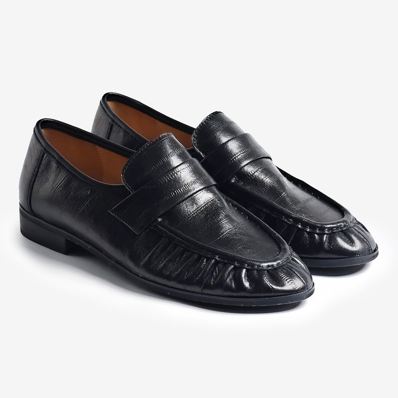 Mocasines Miranda plisados negros – imagen 2