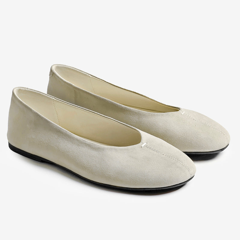 Bailarinas Vals de serraje crema – imagen 2