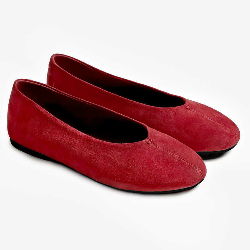 Bailarinas Vals de serraje burdeos – imagen 2