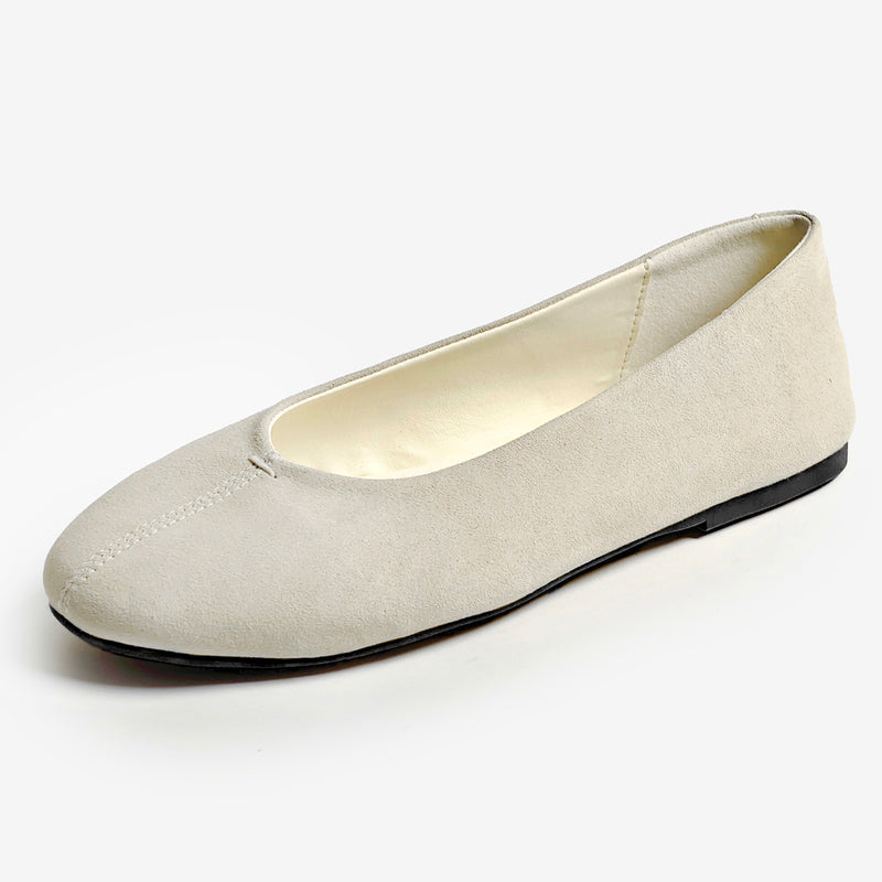 Bailarinas Vals de serraje crema – imagen 3