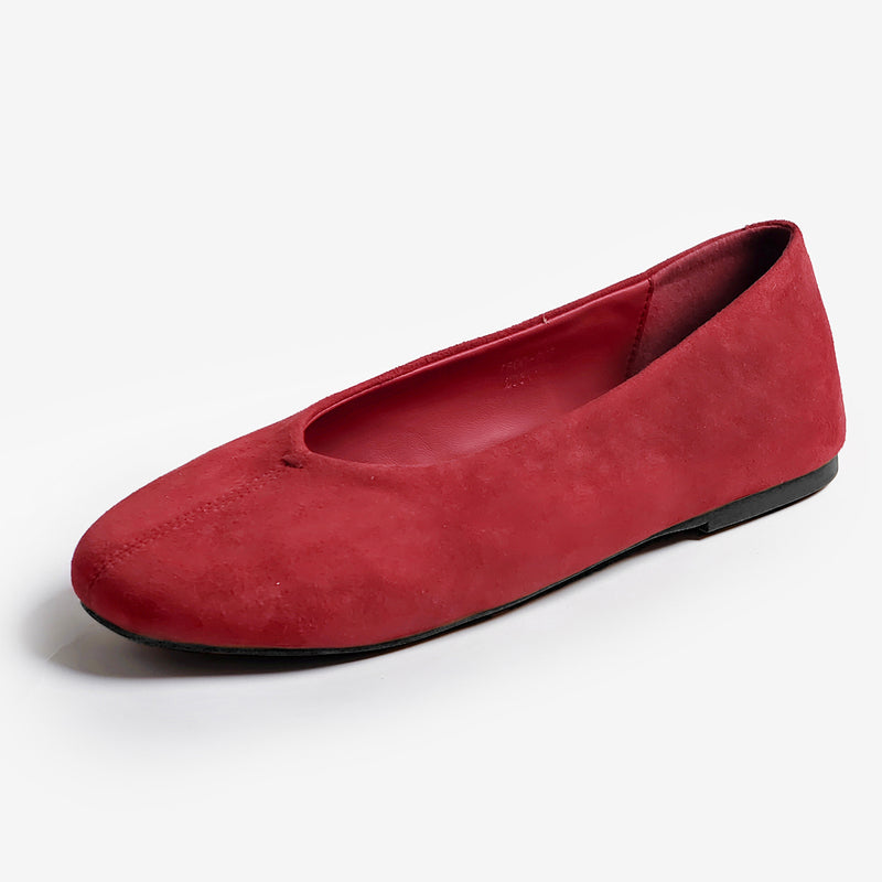 Bailarinas Vals de serraje burdeos – imagen 4
