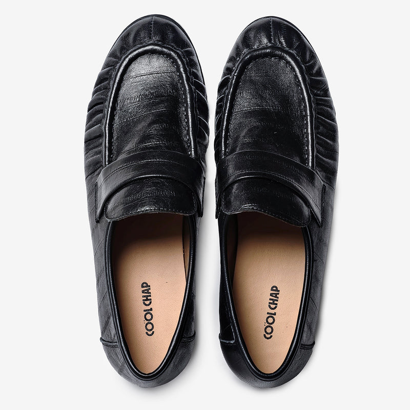 Mocasines Miranda plisados negros – imagen 3