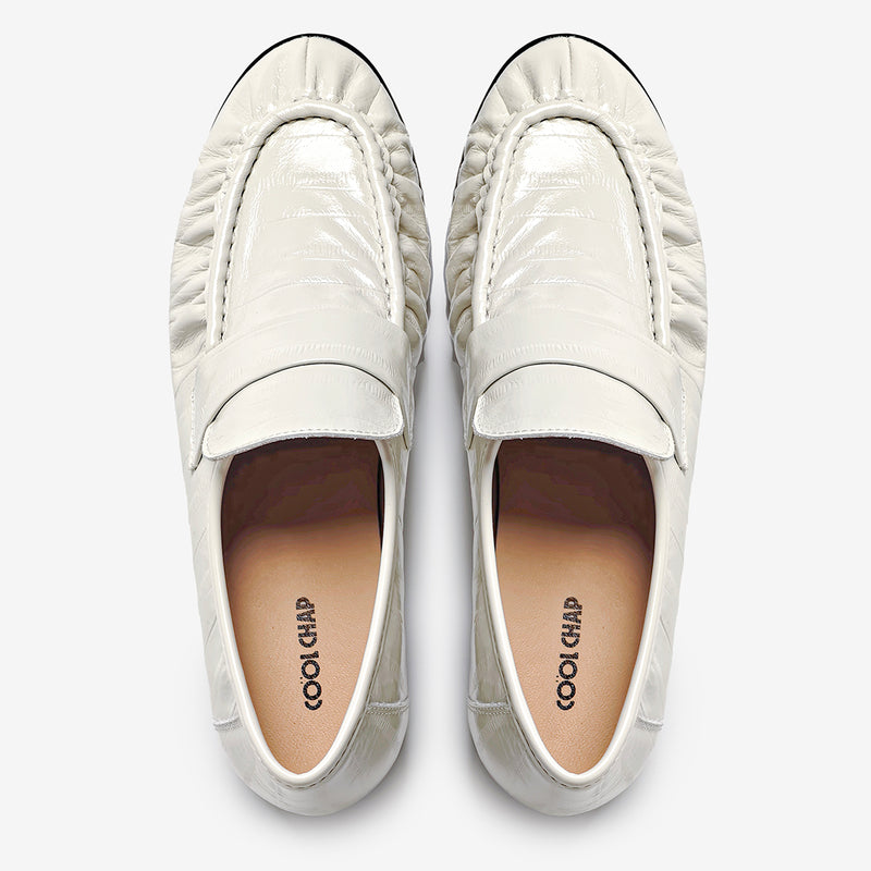 Mocasines Miranda plisados blanco crema – imagen 4