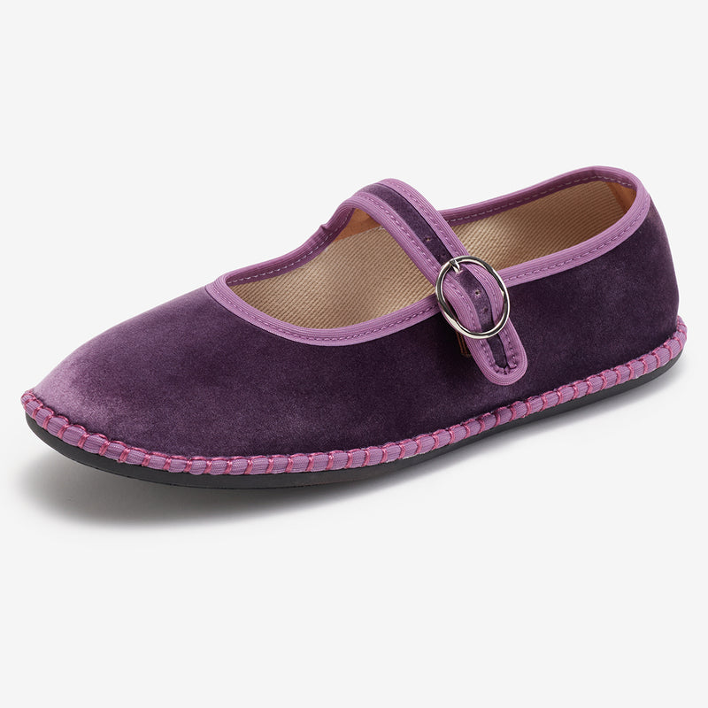 Merceditas Bansu Floreo de terciopelo violeta – imagen 4