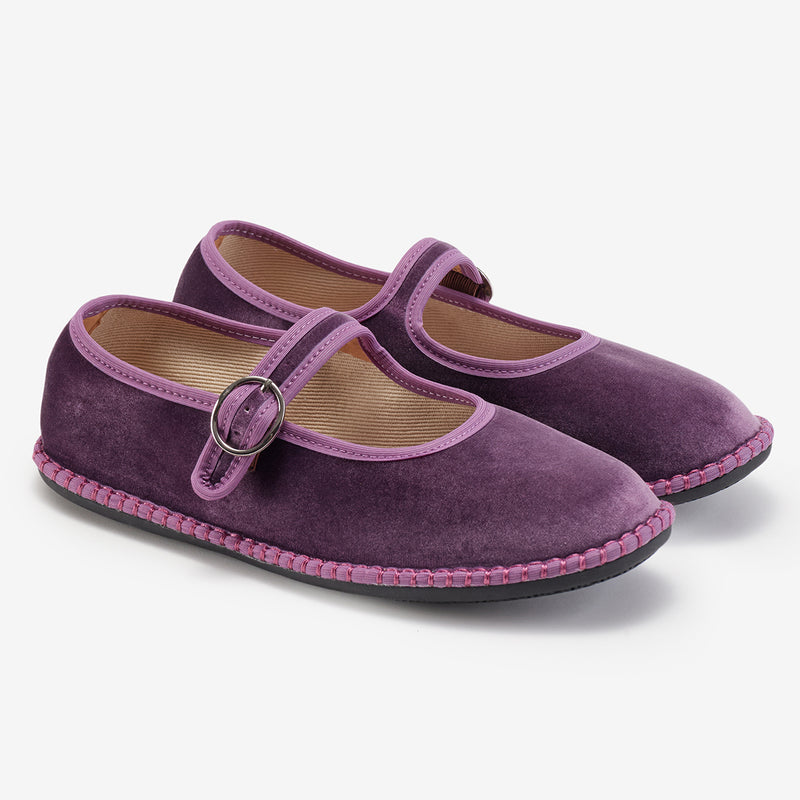 Merceditas Bansu Floreo de terciopelo violeta – imagen 2