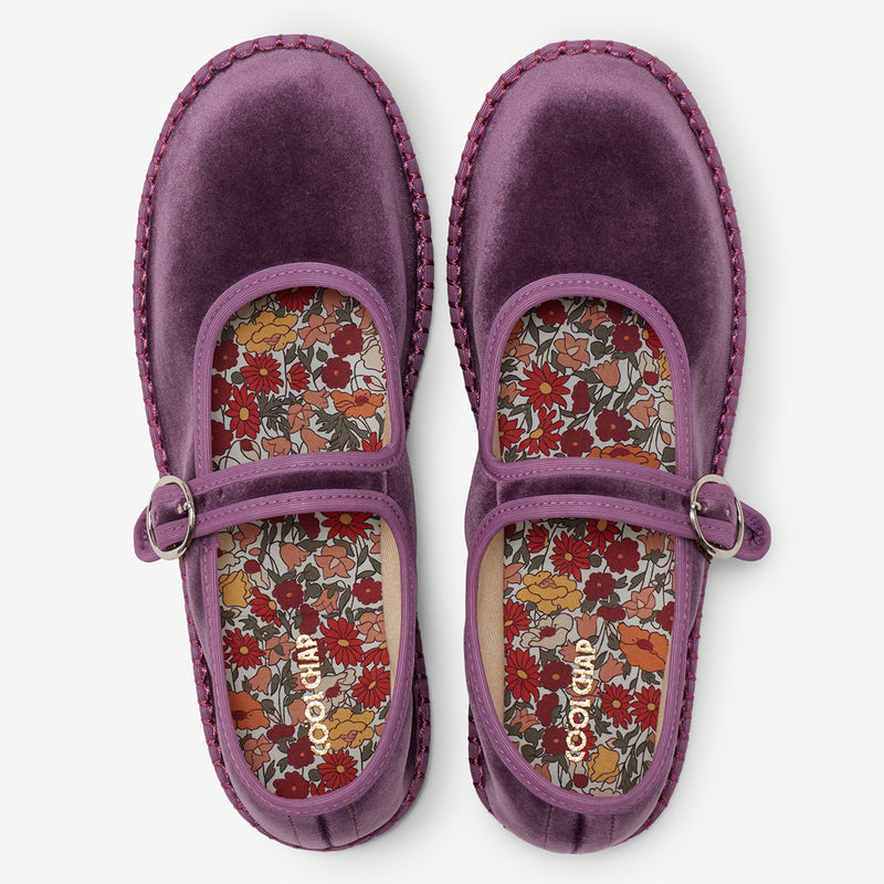 Merceditas Bansu Floreo de terciopelo violeta – imagen 3