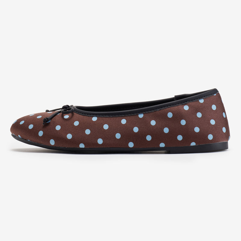 Bailarinas de lunares Polka Dots marrón