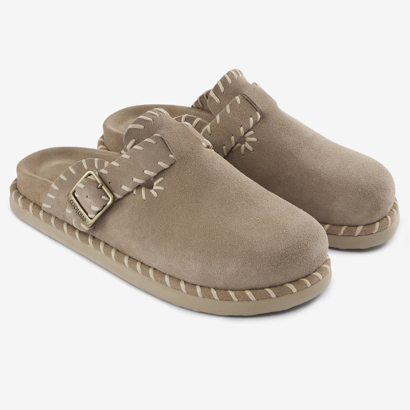 Sandalias Space Patchwork de piel amarillo grisáceo – imagen 2