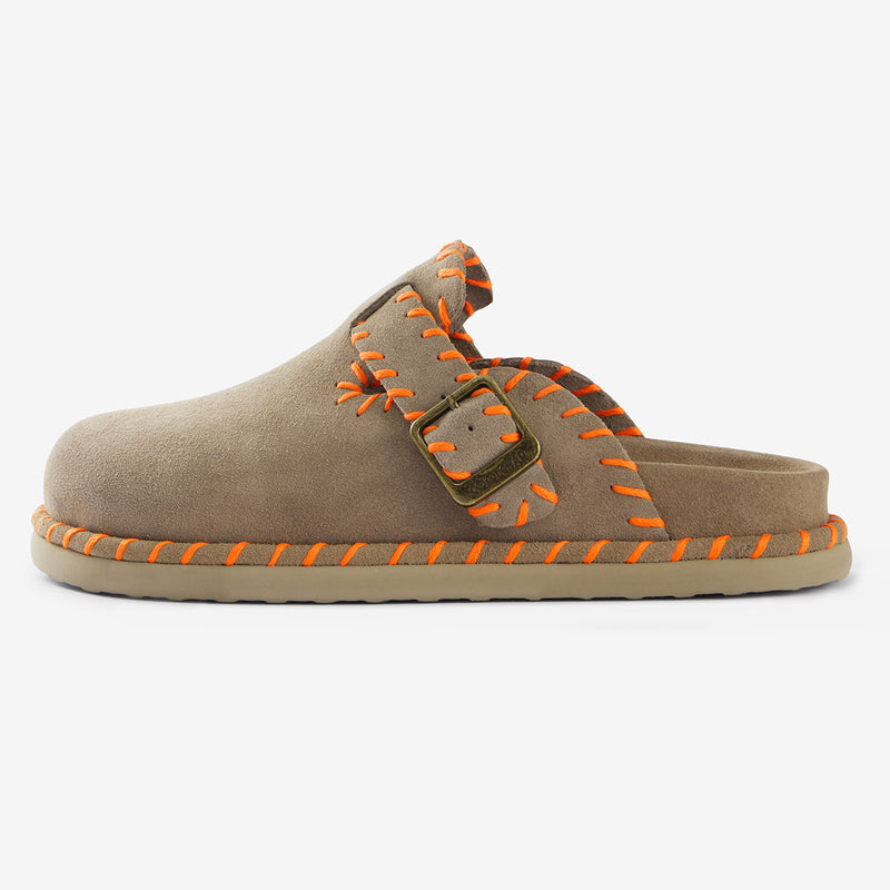 Sandalias Space Patchwork de piel naranja