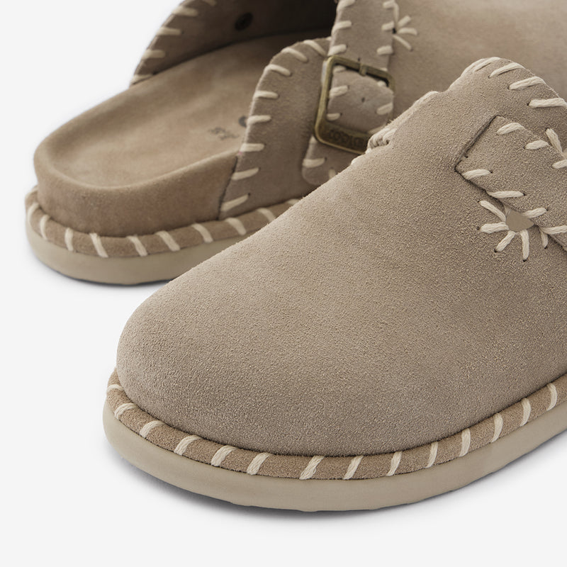 Sandalias Space Patchwork de piel amarillo grisáceo – imagen 4