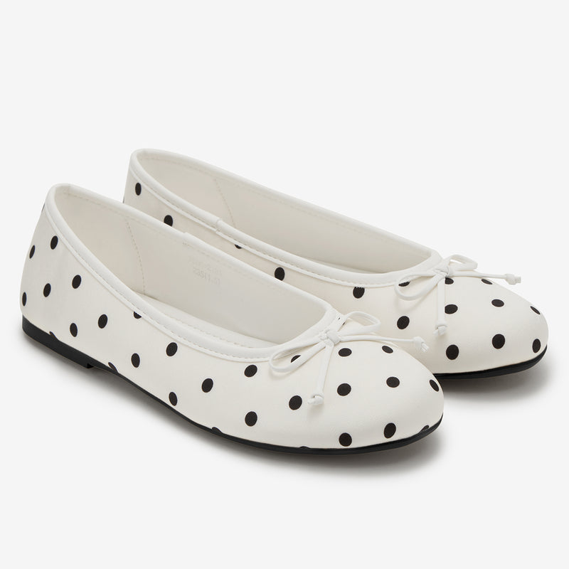 Bailarinas de lunares Polka Dots blancas – imagen 2