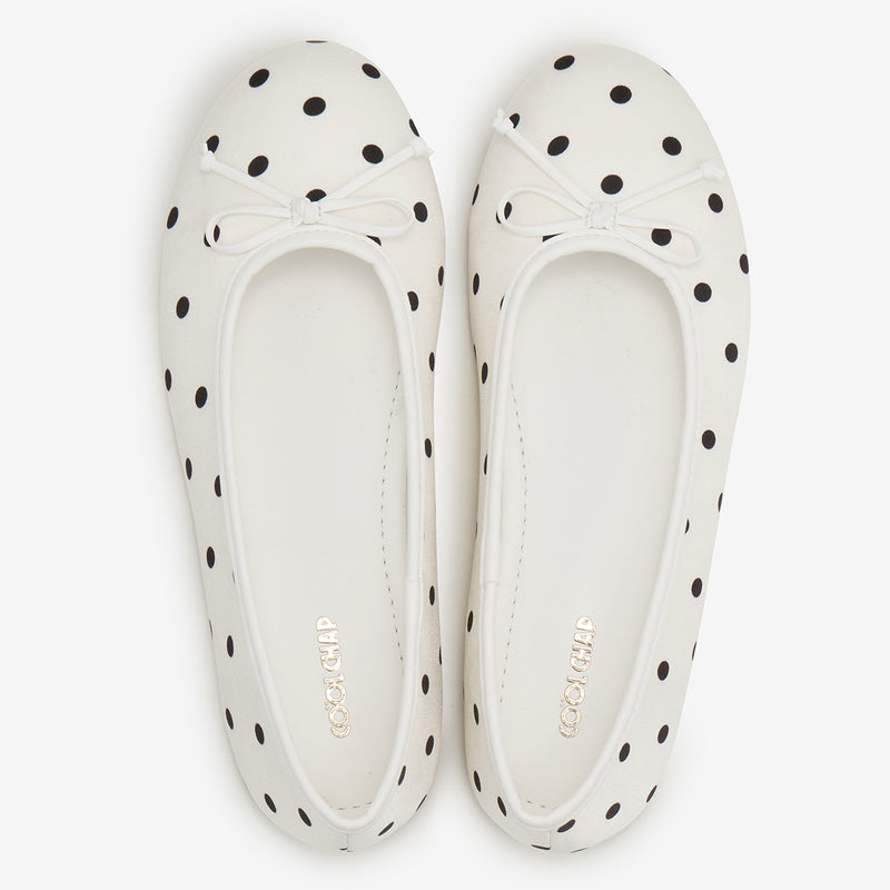 Bailarinas de lunares Polka Dots blancas – imagen 3